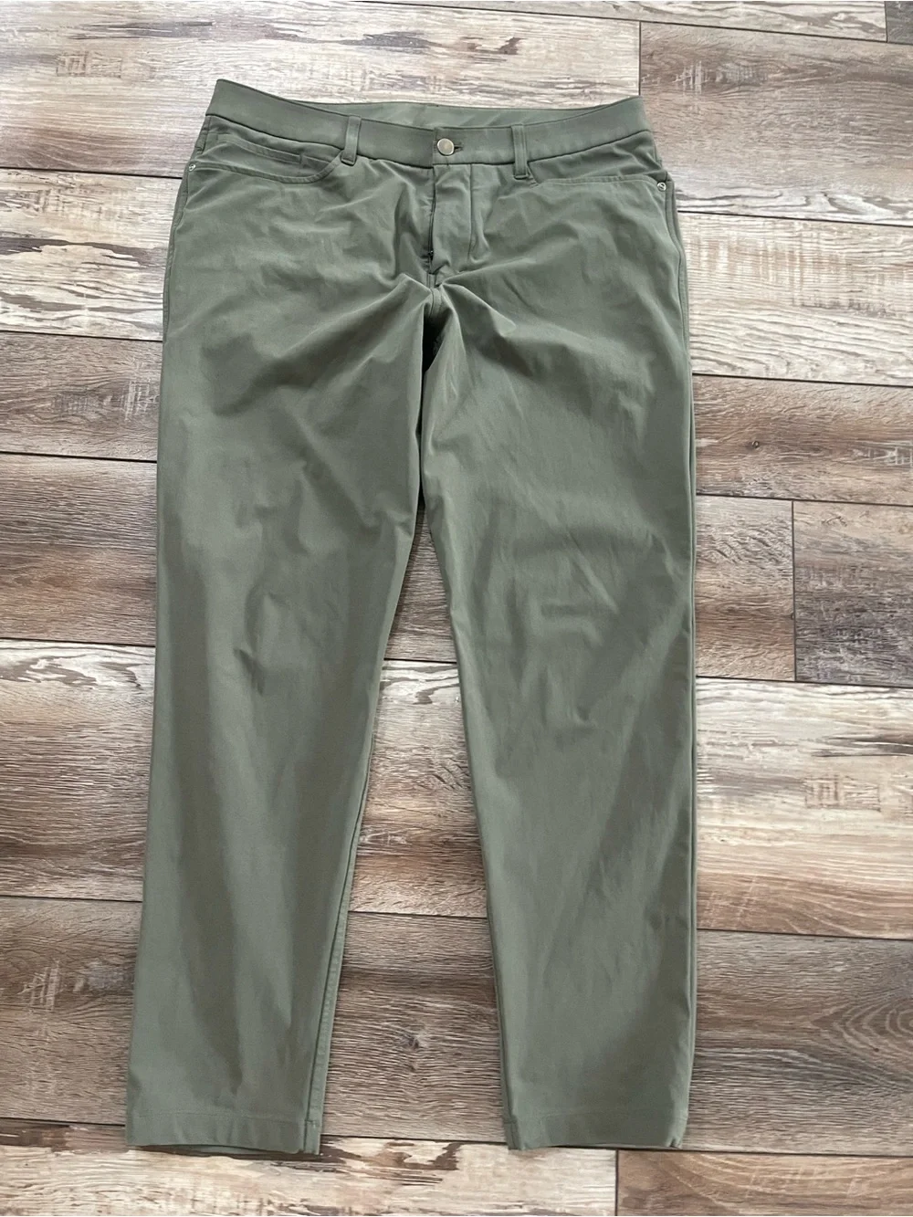 Lululemon Men’s ABC Slim Fit 5-Pocket Warpstreme Pant Size 34x30 Sage Green
